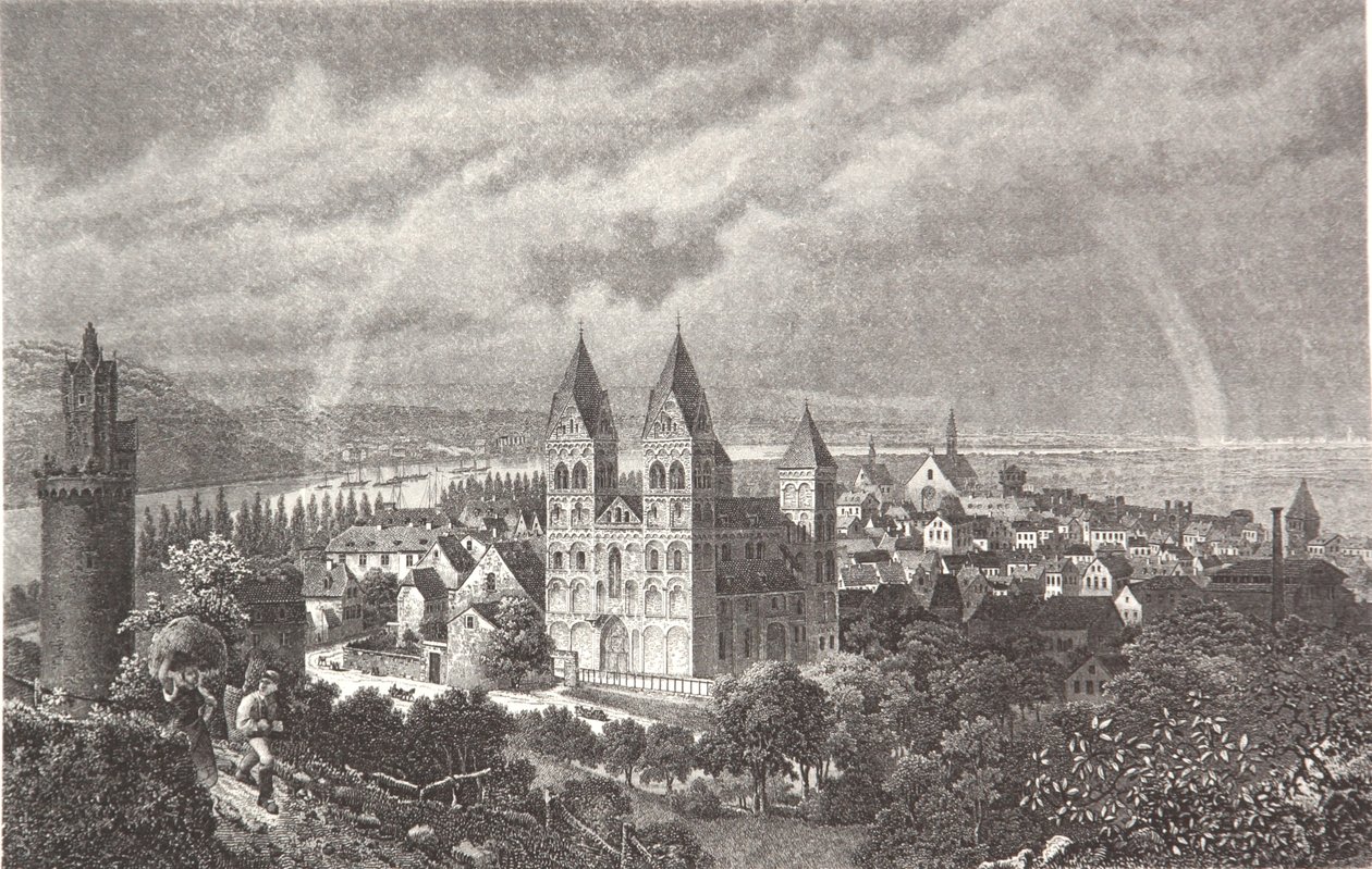 Ve sonrasında. Bir Ren albümünden çelik gravür by Pierre Joseph Redouté