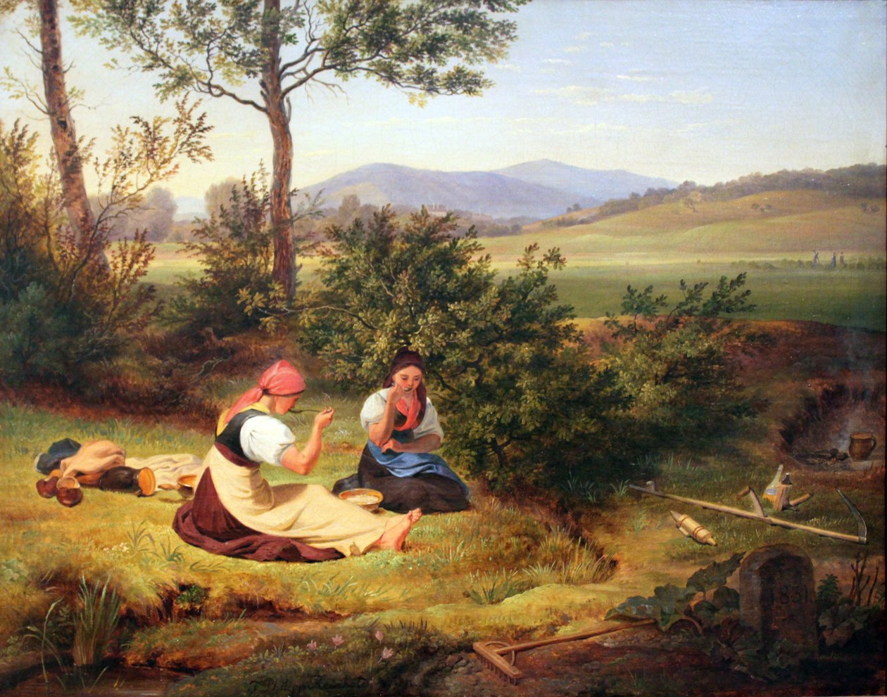 Öğle yemeği molası (Salzburg manzarası) by Friedrich Philipp Reinhold