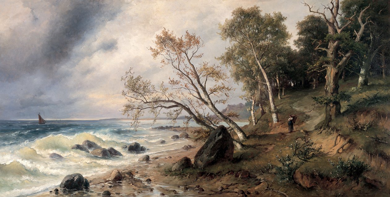 Vilm adasında Baltık kıyıları by Friedrich Preller the Younger
