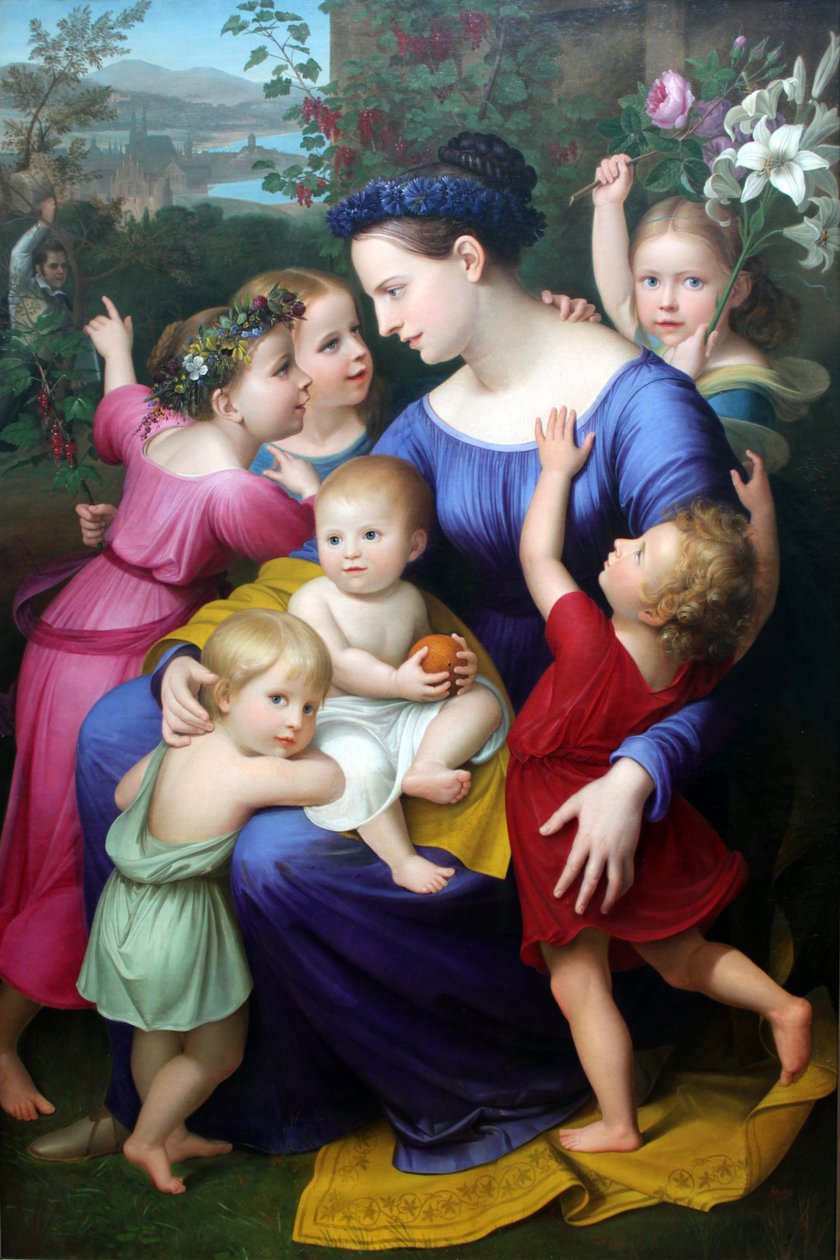 sanatçının ailesi by Friedrich Wilhelm Herbig