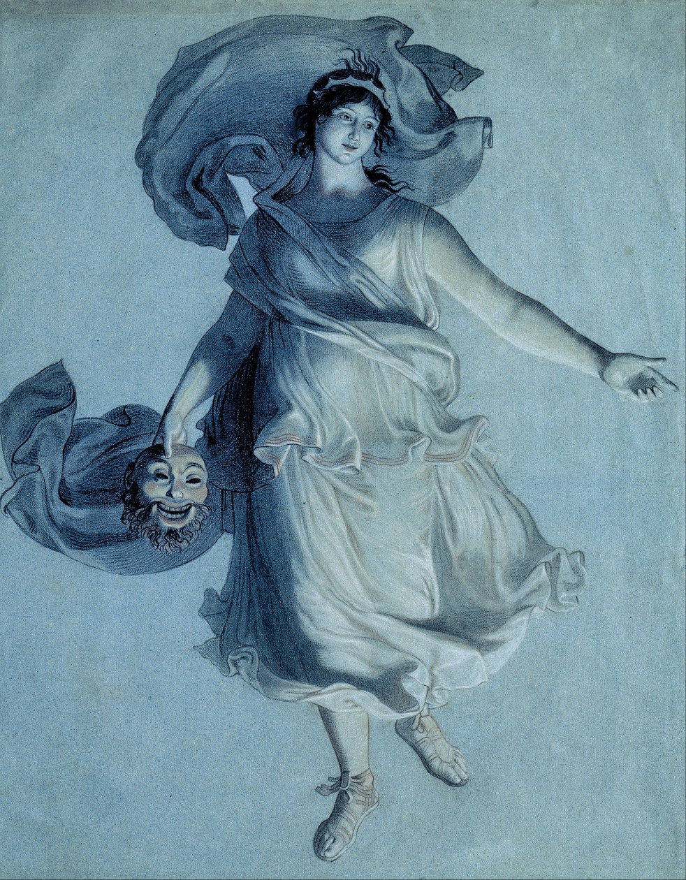 Dramatik İlham Perisi by Friedrich Wilhelm von Schadow