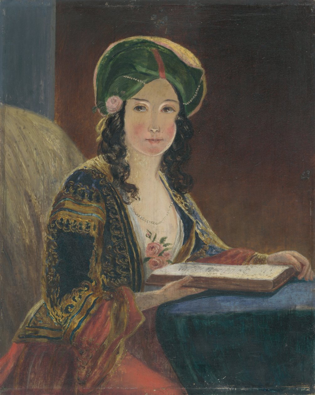 Oryantal kostümlü genç kadın (Die Morgenländerin - kopyala) by Friedrich von Amerling