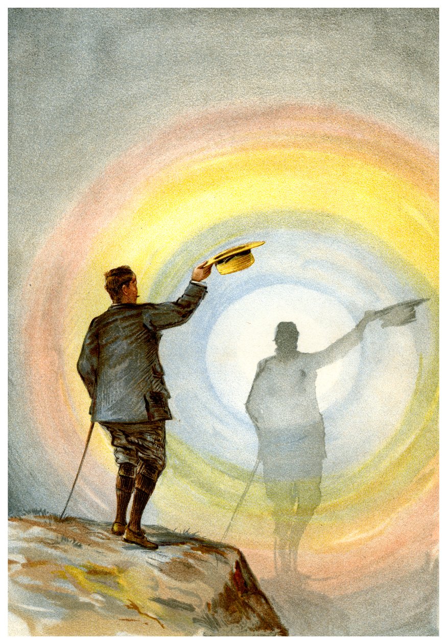 Hayalet ve dairesel gökkuşağı, 1898. by Friedrich Arnold Brockhaus