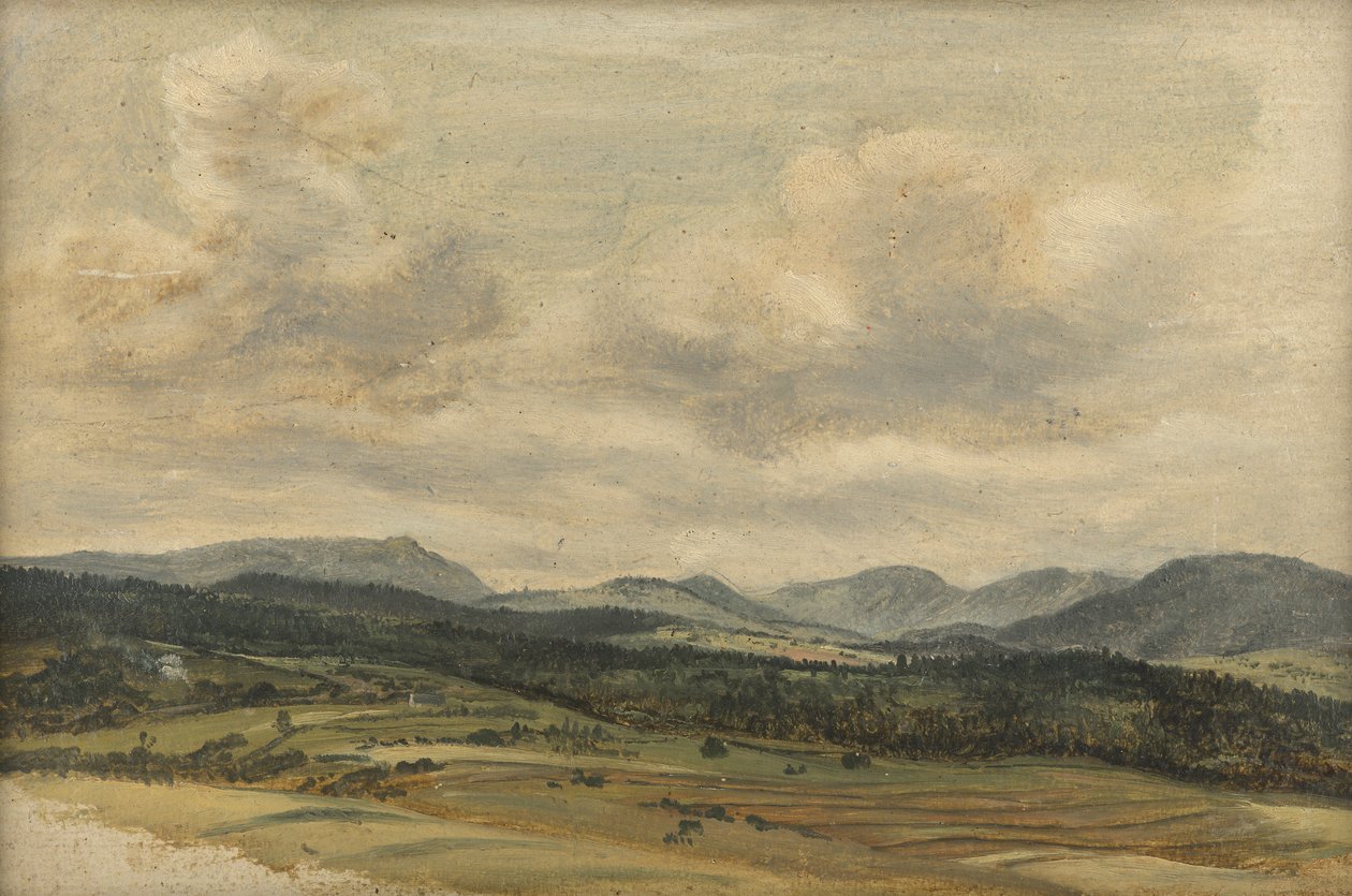 Prealps panoraması by Friedrich August Mathias Gauermann