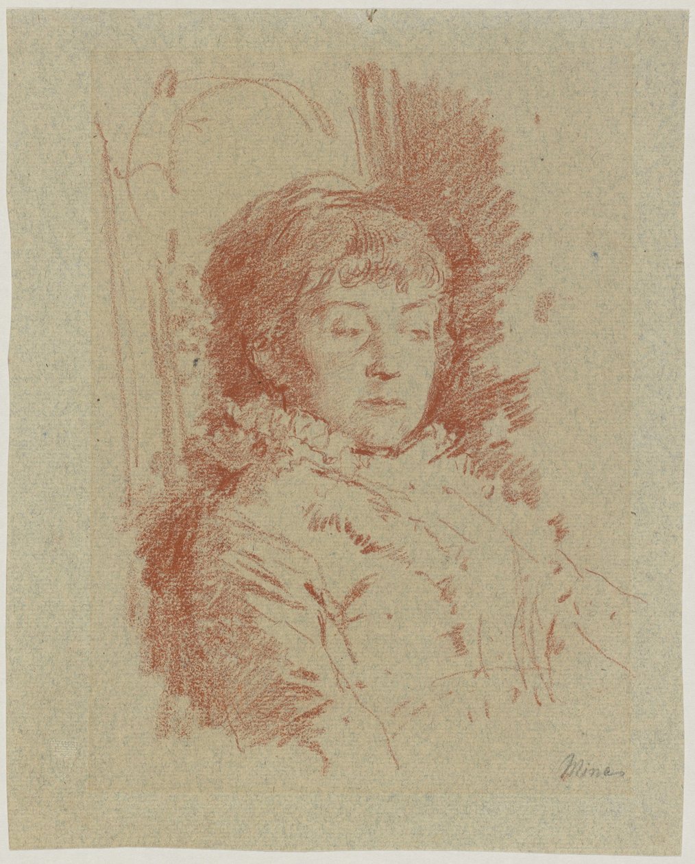 Mina Kaulbach'ın Portresi by Friedrich August von Kaulbach