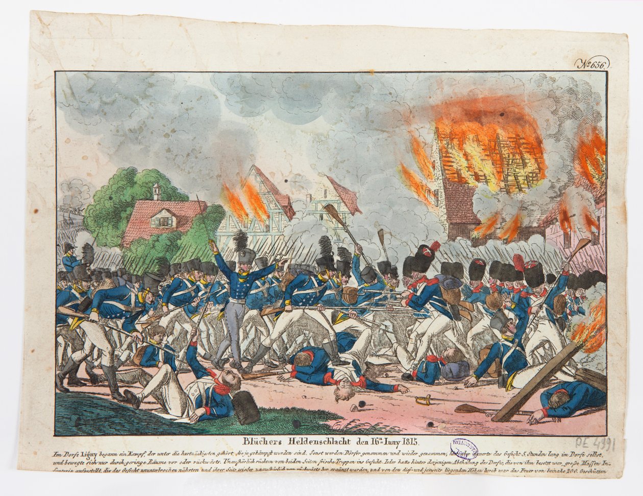 Kahraman Blucher savaşta, 16 Haziran 1815, 1815 by Friedrich Campe