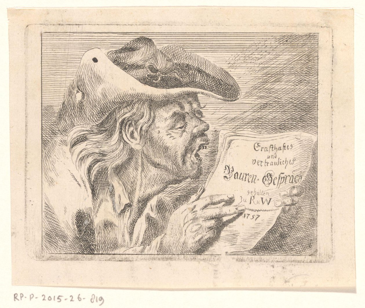 Elinde broşür olan yaşlı bir çiftçinin büstü by Friedrich Christian Gottlieb Geyser (possibly)