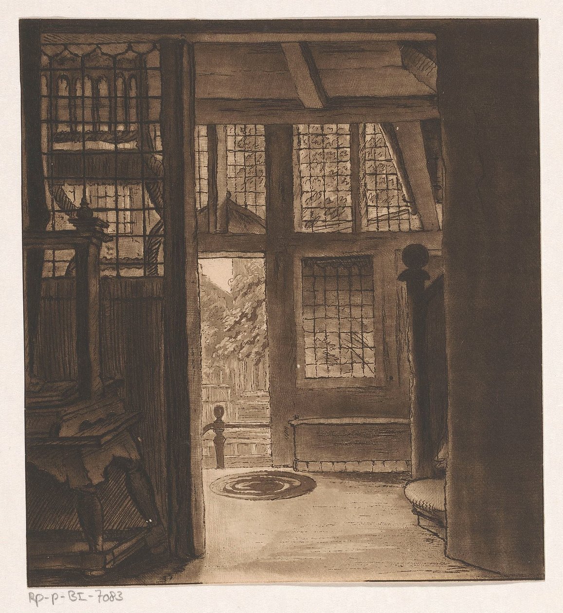 Rembrandt'ın evinin içi by Friedrich Christoph Dietrich