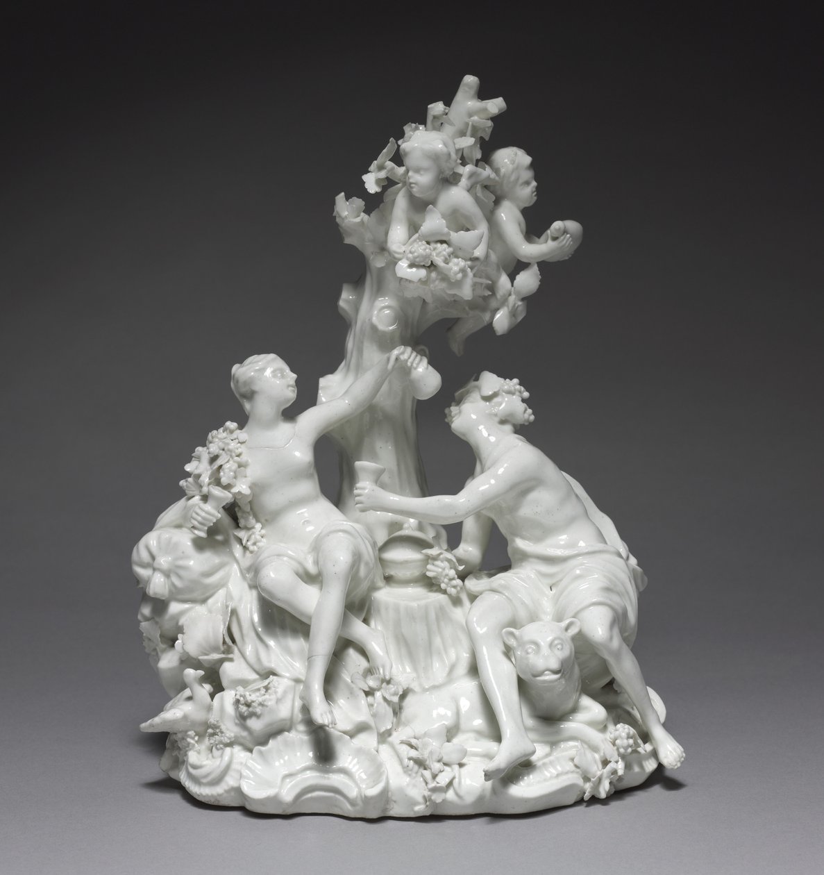 Bacchus ve Venus, üretici Tournay Factory, Belçika, c.1755 by Friedrich Elias I Meyer