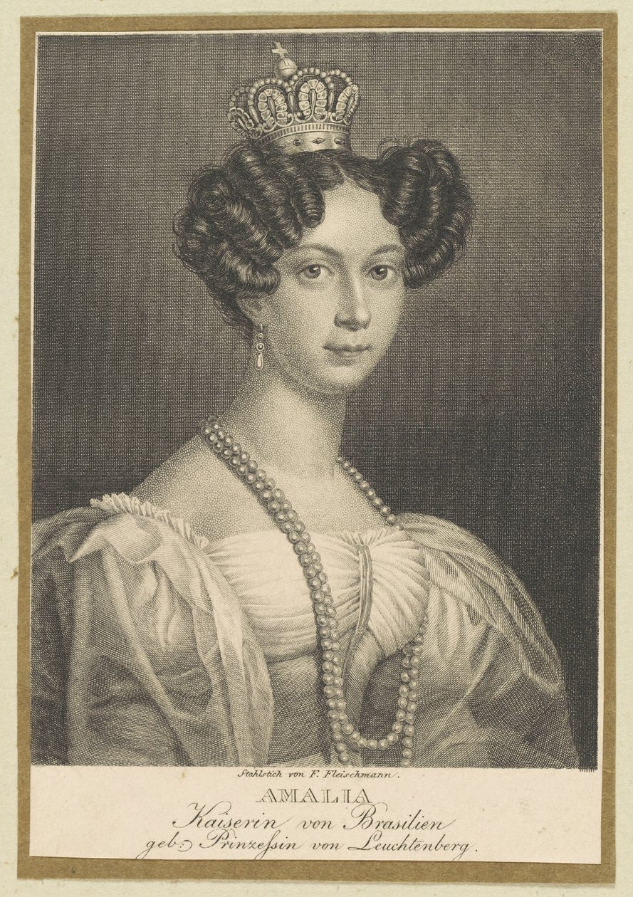 Leuchtenberg Amélie 1812-1873, Brezilya İmparatoriçesi, 1830. by Friedrich Fleischmann
