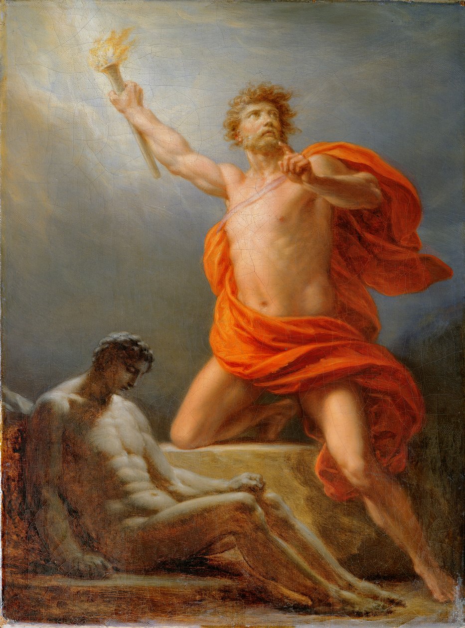 Prometheus İnsanlığa Ateş Getiriyor, 1817 by Friedrich Heinrich Fuger