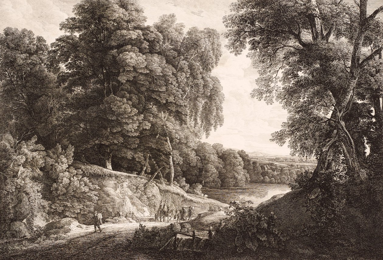orman manzarası by Friedrich Loos