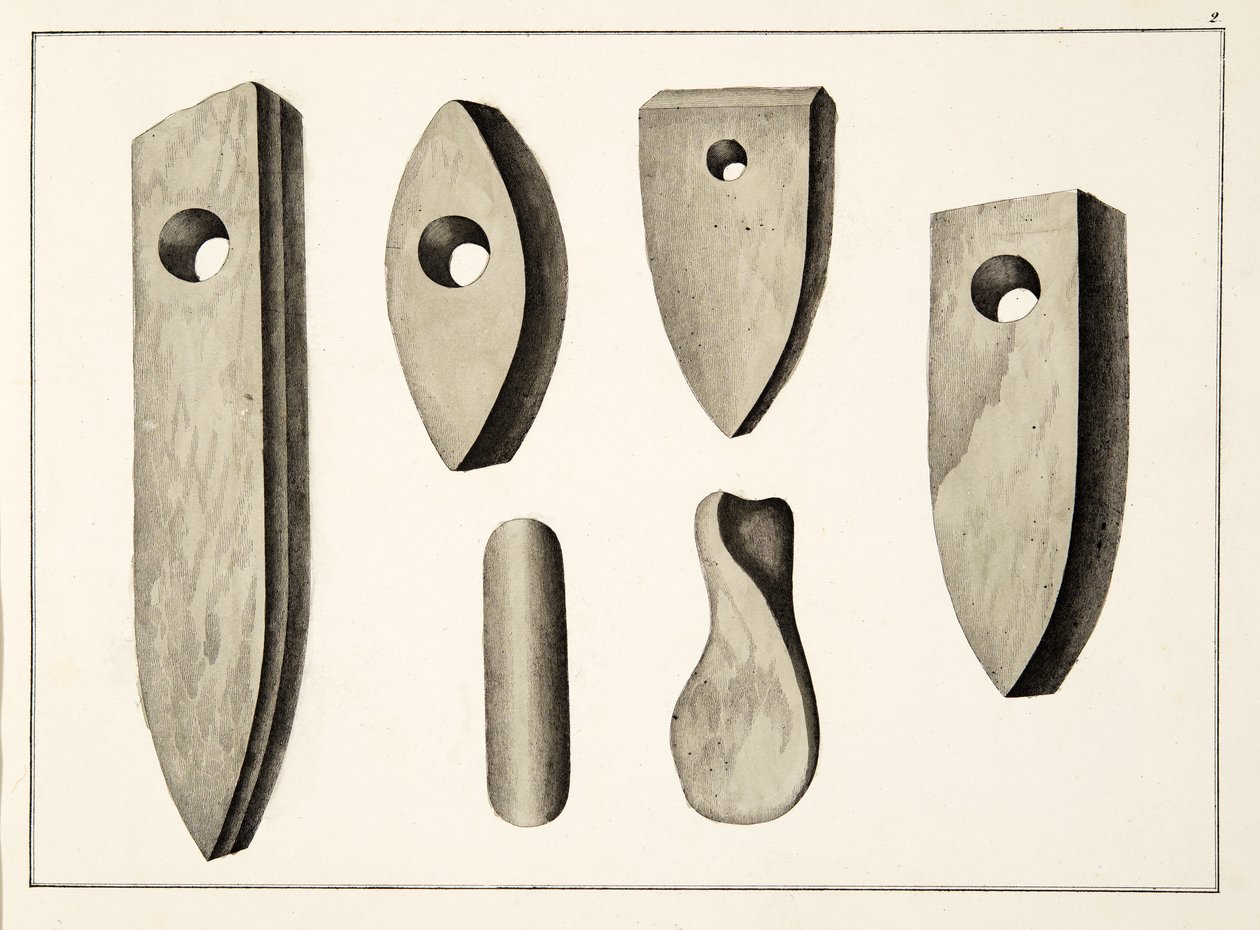 Taş silahlar, plaket A History of the Development and Customs of Chivalry, Dr. Franz Kottenkamp, Carl Hoffmann tarafından yayınlandı, 1842 by Friedrich Martin von Reibisch