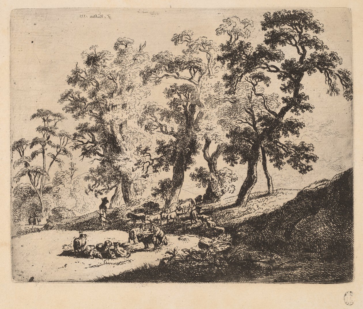 Çobanlarla Manzara by Friedrich Müller
