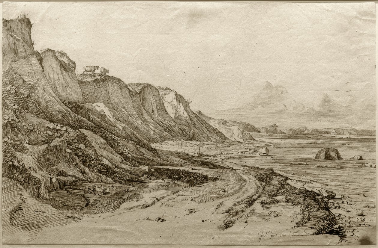 F.Nerly, Travemünde yakınlarındaki Brodtener Ufer by Friedrich Nerly