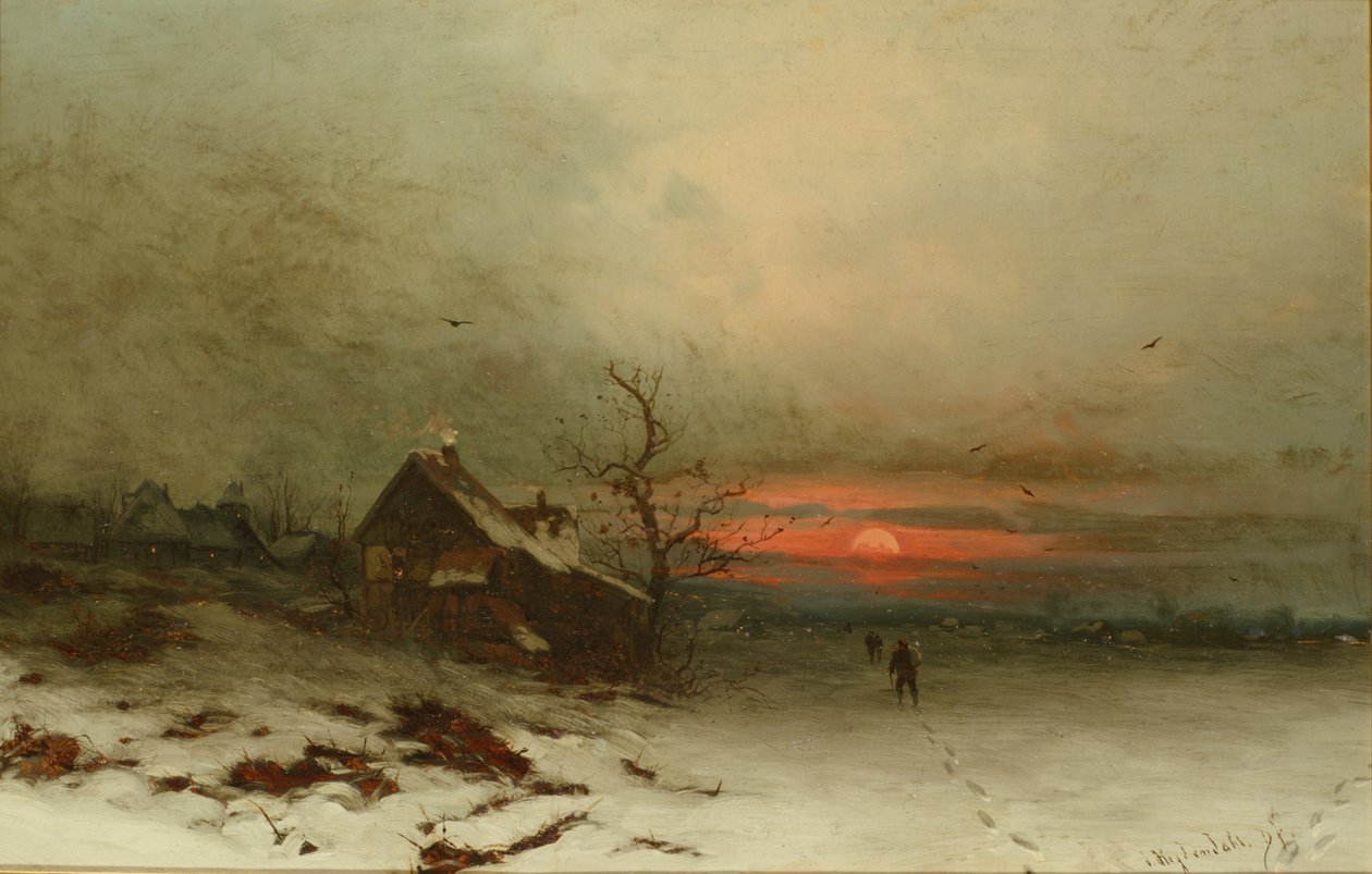 Gün batımında eve dönüş by Friedrich Nicolai Joseph Heydendahl