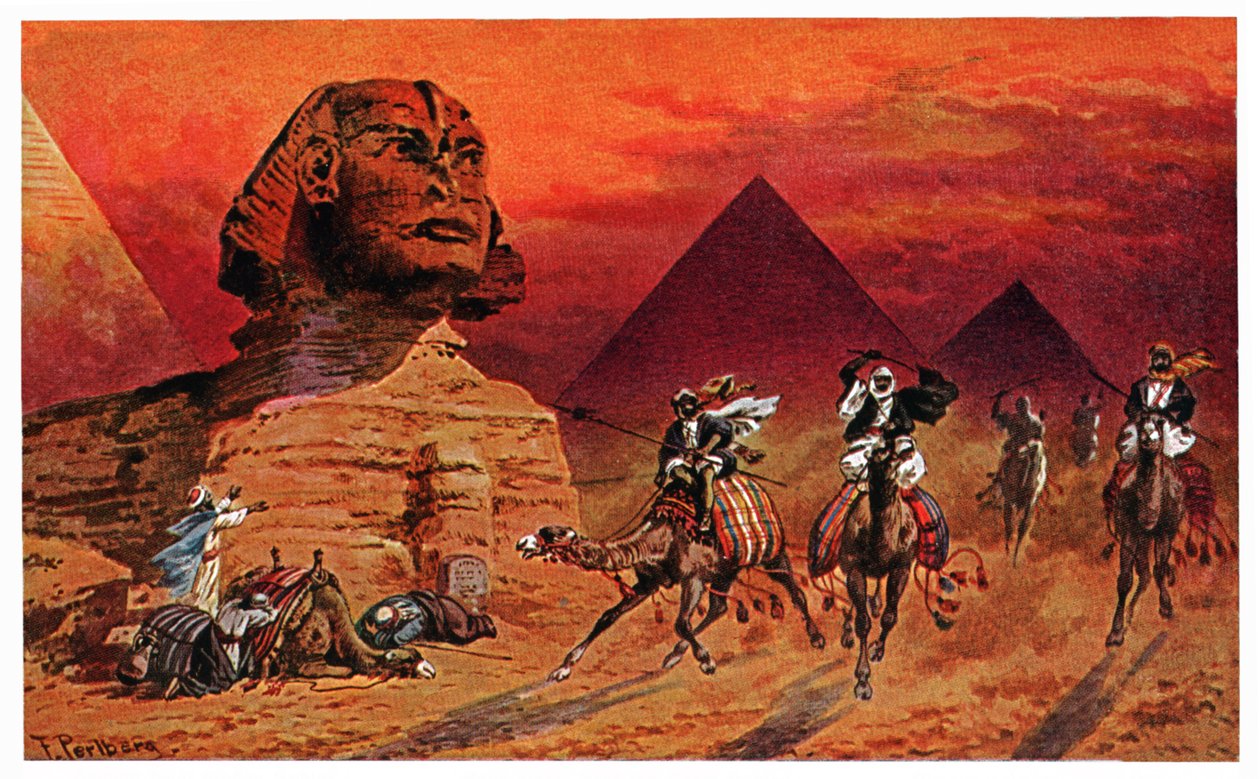 Giza Sfenksi, 1900 dolayları (baskı) by Friedrich Perlberg