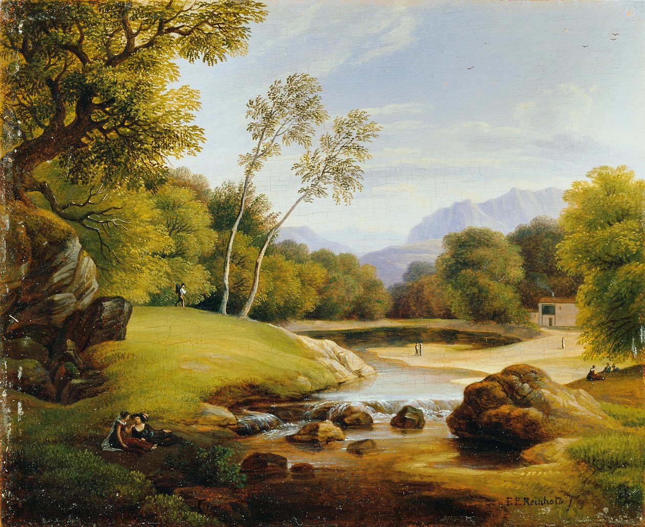 manzarada çift by Friedrich Philipp Reinhold