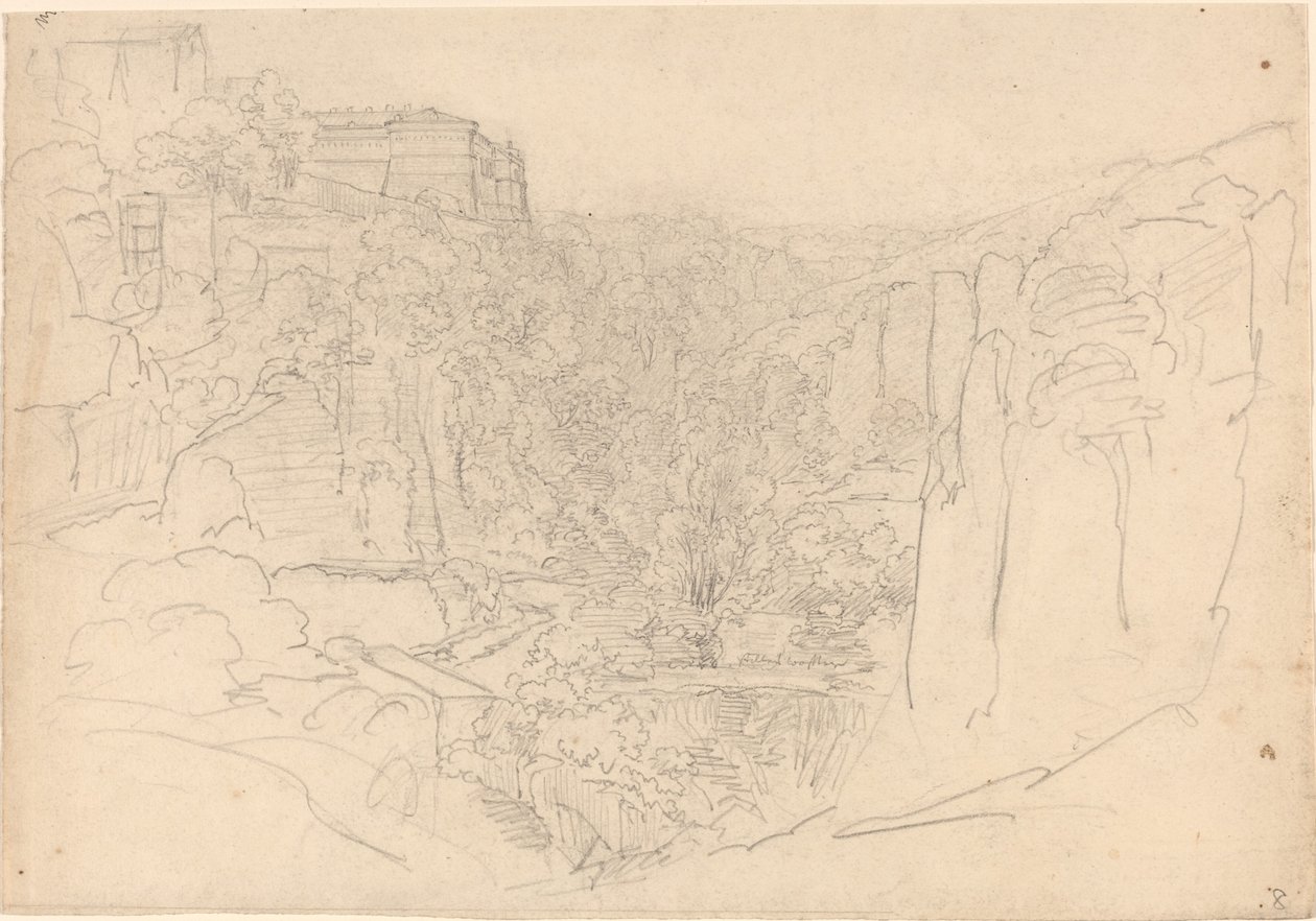 Dar Bir Vadi Üzerinde Müstahkem Kale by Friedrich Salathé