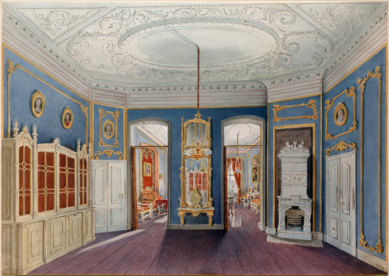 Charlottenburg Sarayı Kütüphanesi by Friedrich Wilhelm Klose
