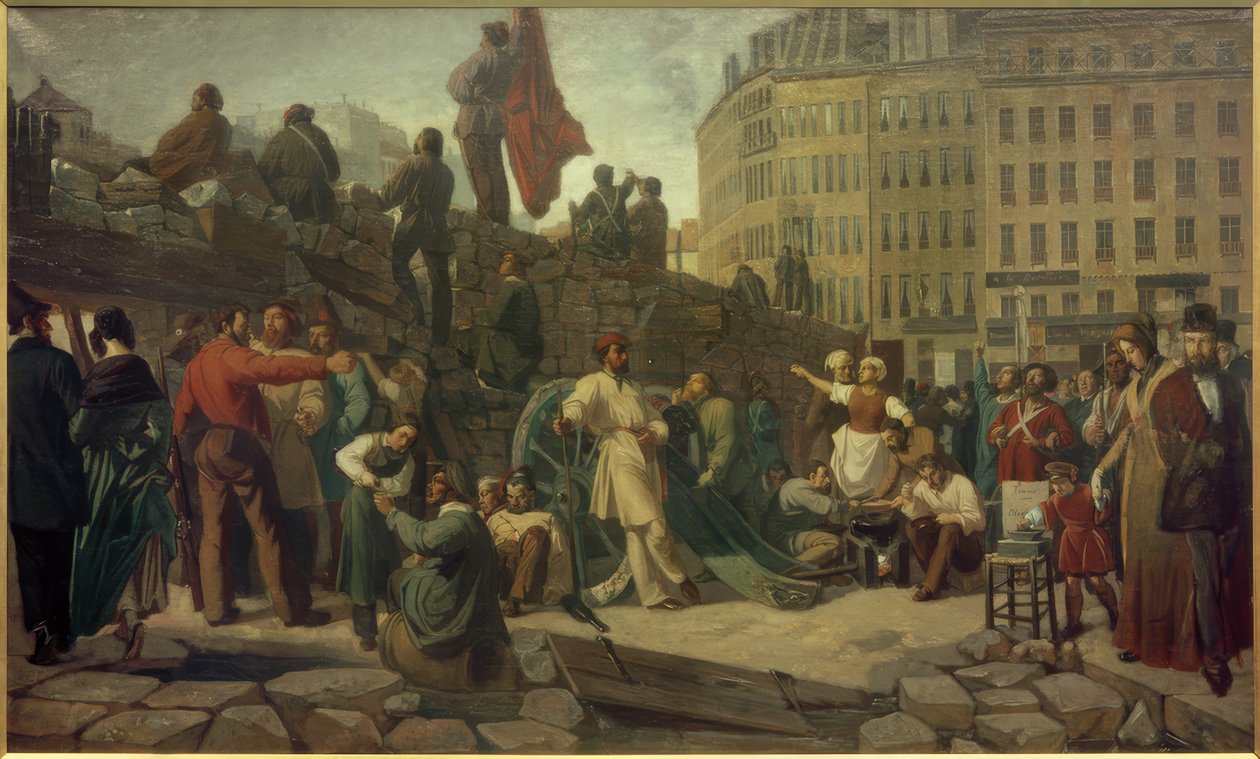 Şubat Devrimi 1848, Paris Barikatları / Mücevher. Martersteig by Friedrich Wilhelm Martersteig
