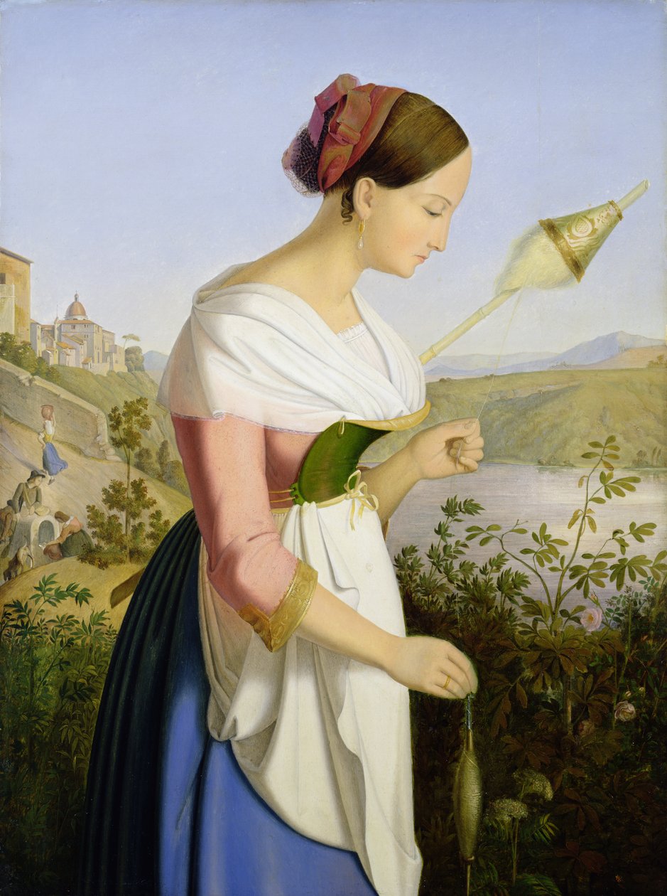 Dönen Elbiseli İtalyan Kız by Friedrich Wilhelm Mueller