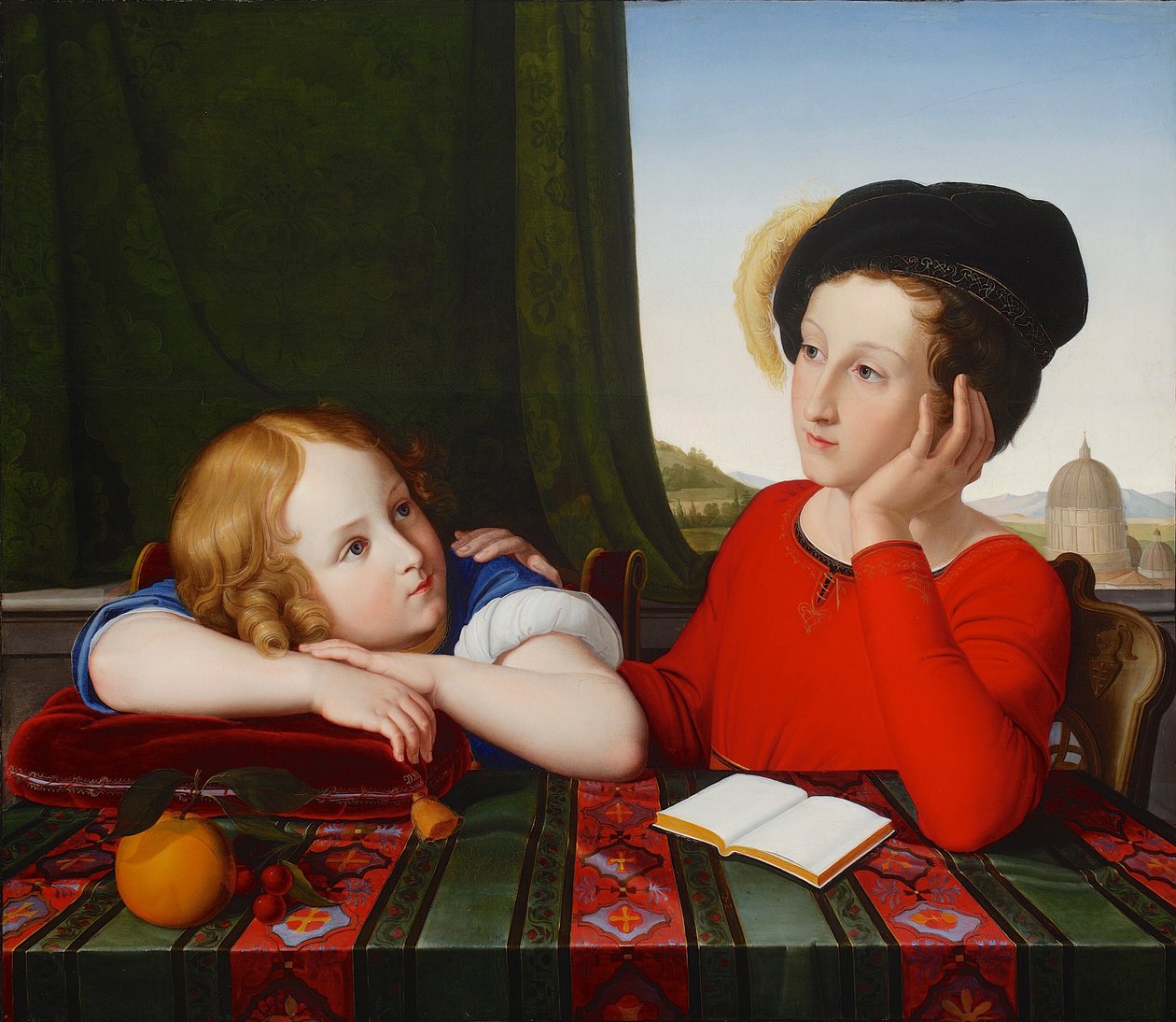 Wienczyslaw ve Konstanty Potocki Polonyalı Bir Prensin Oğullarının Çift Portresi, 1819. by Friedrich Wilhelm von Schadow