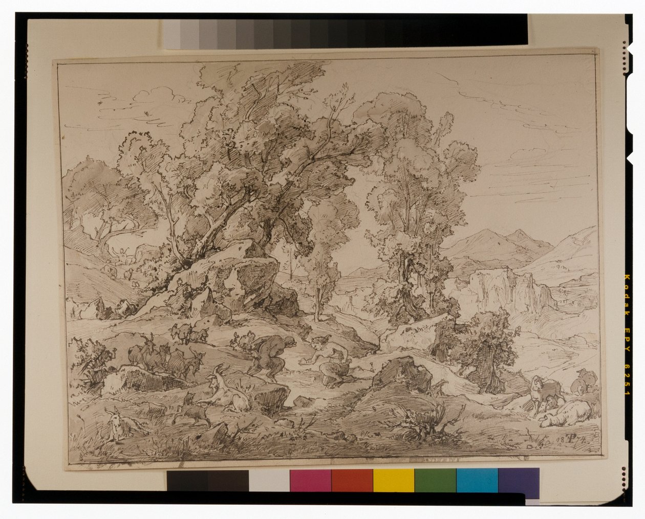 Arcadian manzarasında Faun ve perisi by Friedrich the Elder Preller