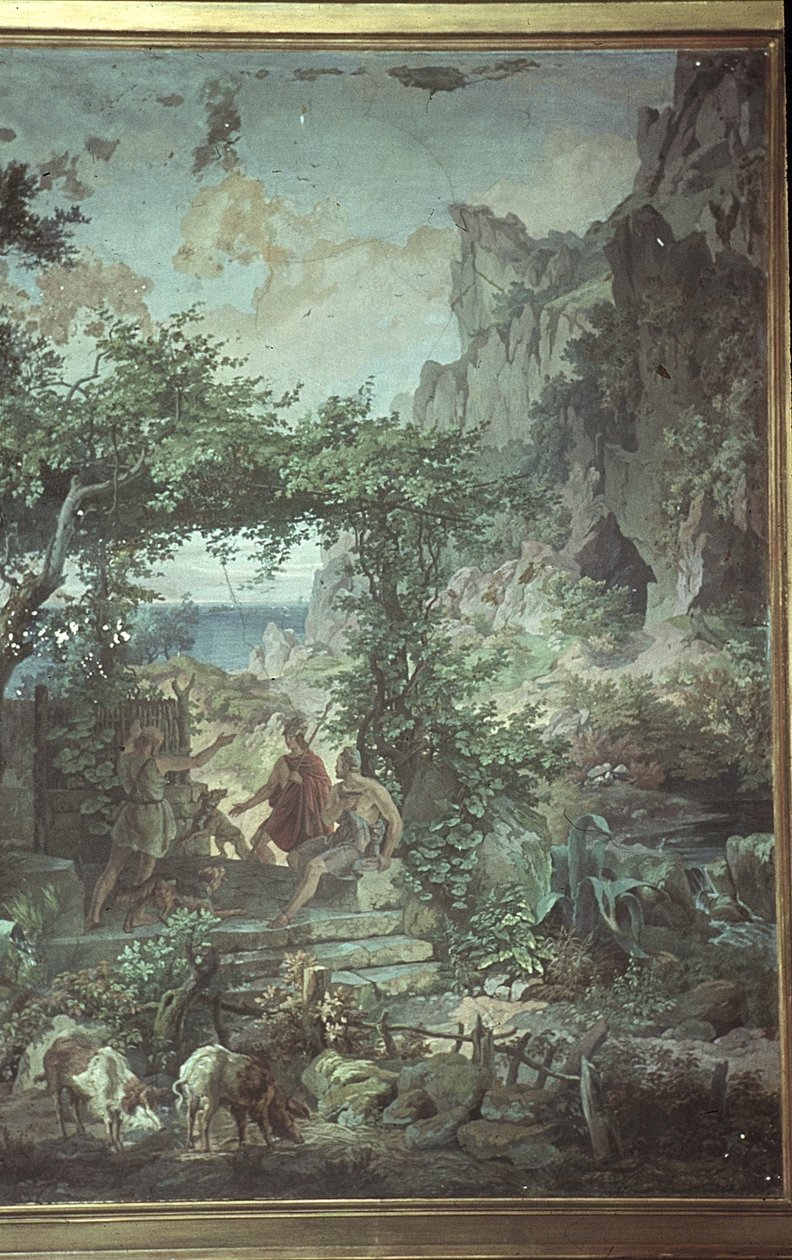 Odysseus, domuz çobanı Eumaeus