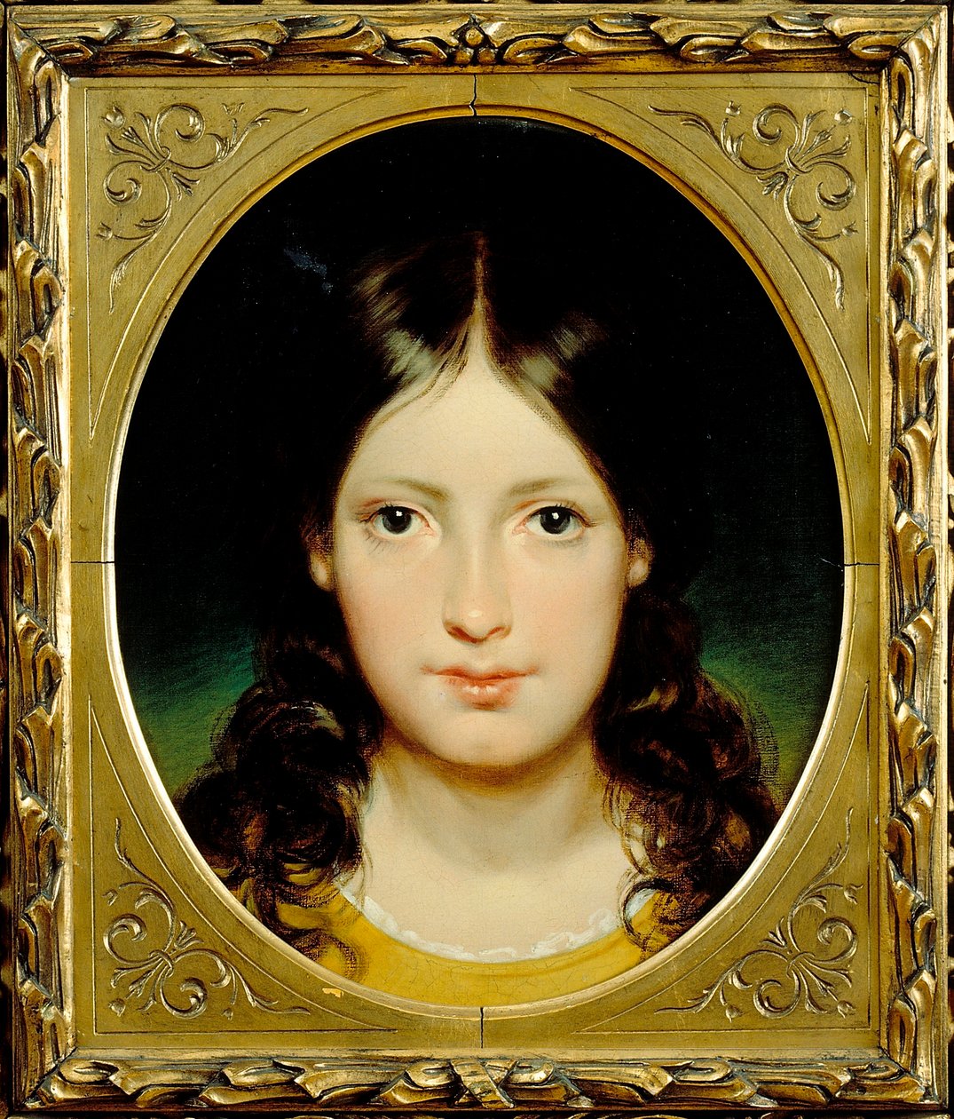 ""Kız"" (Genç kız) Tablo Friedrich Ritter von Amerling (1803-1887) tarafından 1838 dolaylarında - Tuval üzerine yağlı boya Soluk 39,5x32,5 cm Moravska galerisi, Brno by Friedrich von Amerling