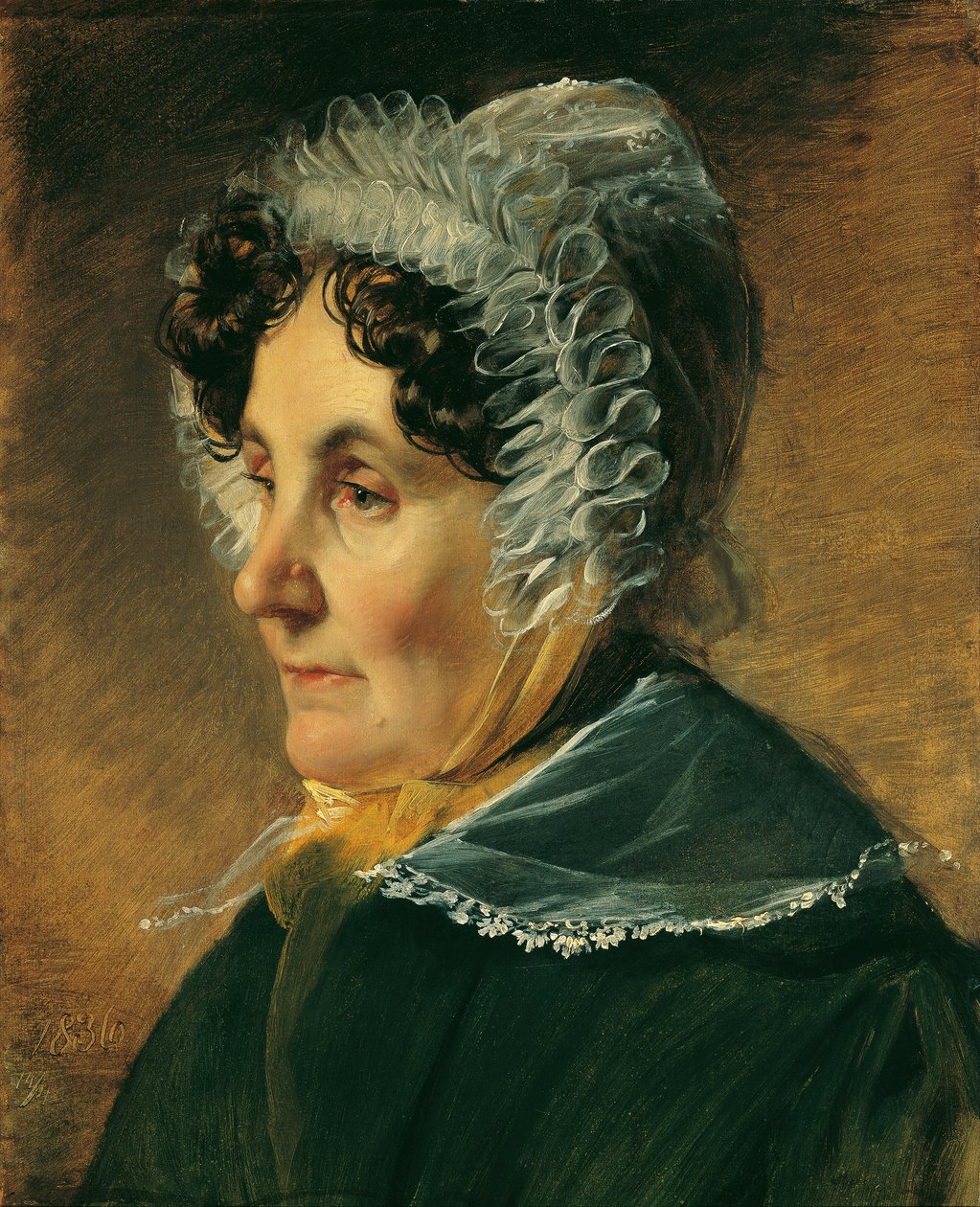 Theresia Amerling, sanatçının annesi by Friedrich von Amerling