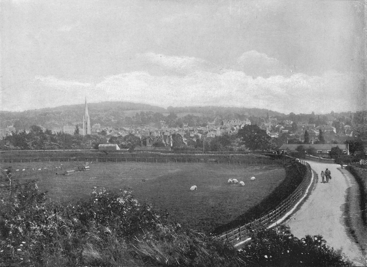 Dorking: İstasyonun Üstünden, c1896 by Frith and Co