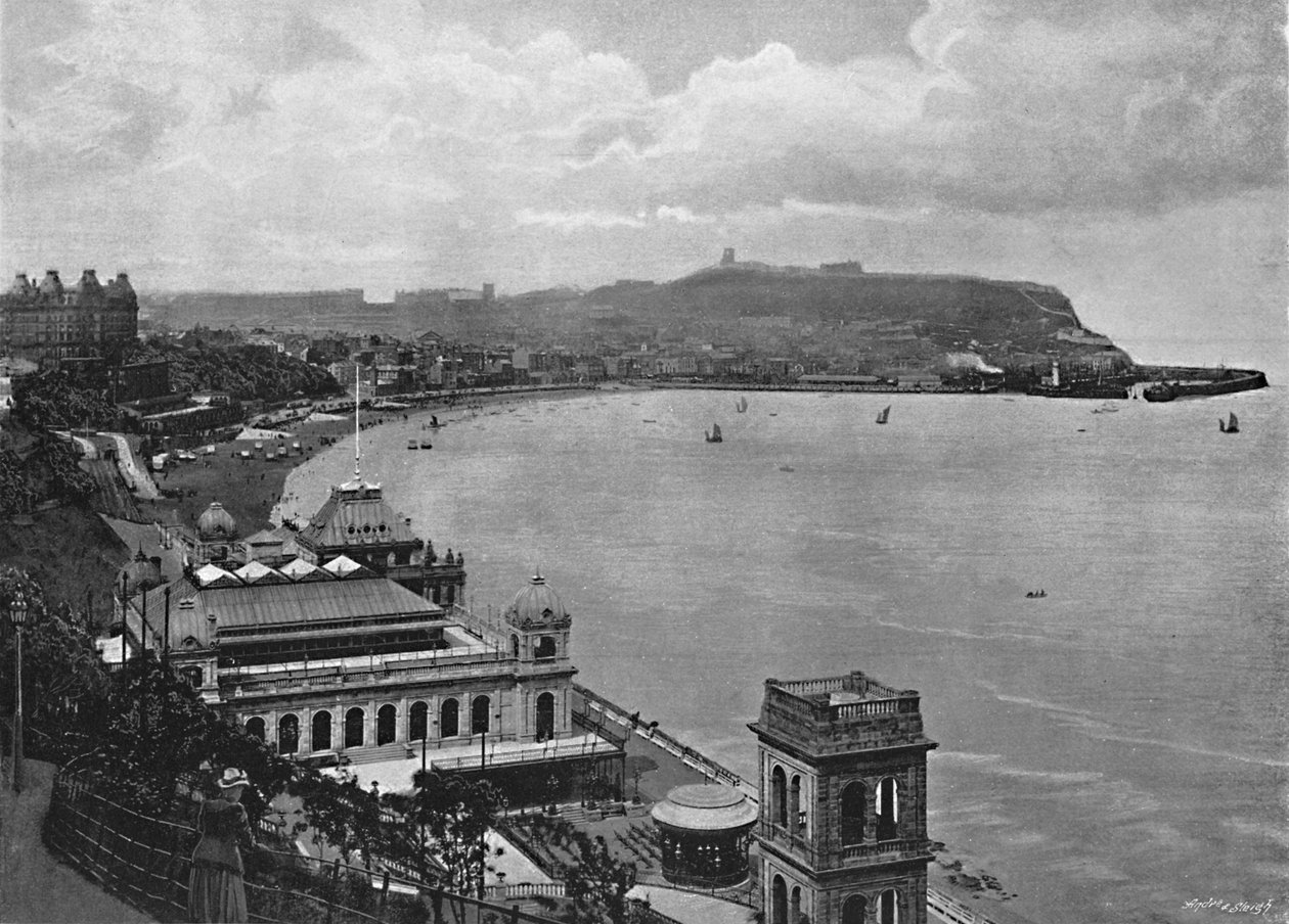 Scarborough: Güney Körfezi ve Spa, c1896 by Frith and Co