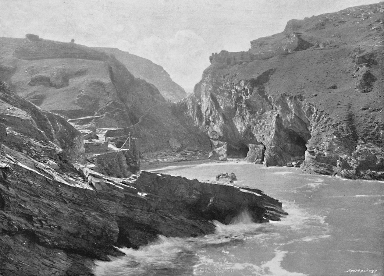 Tintagel Kalesi, c1896 by Frith and Co