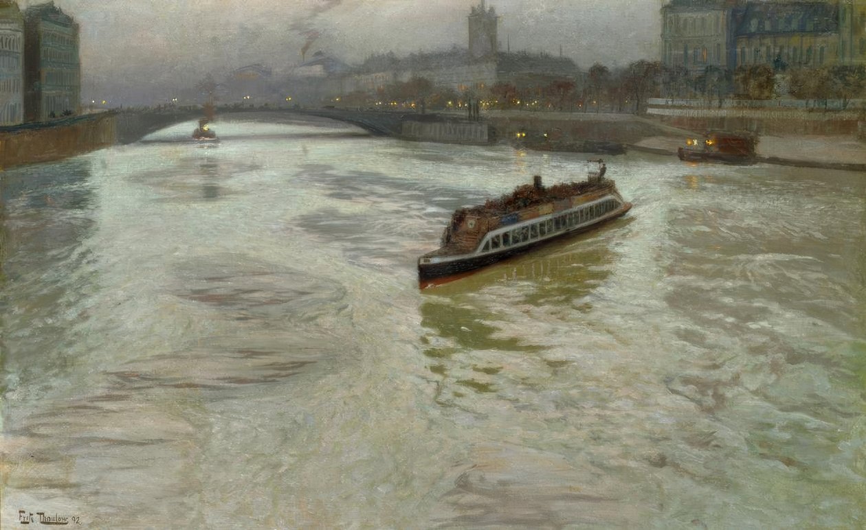 Kasım ayında Seine by Fritz Thaulow