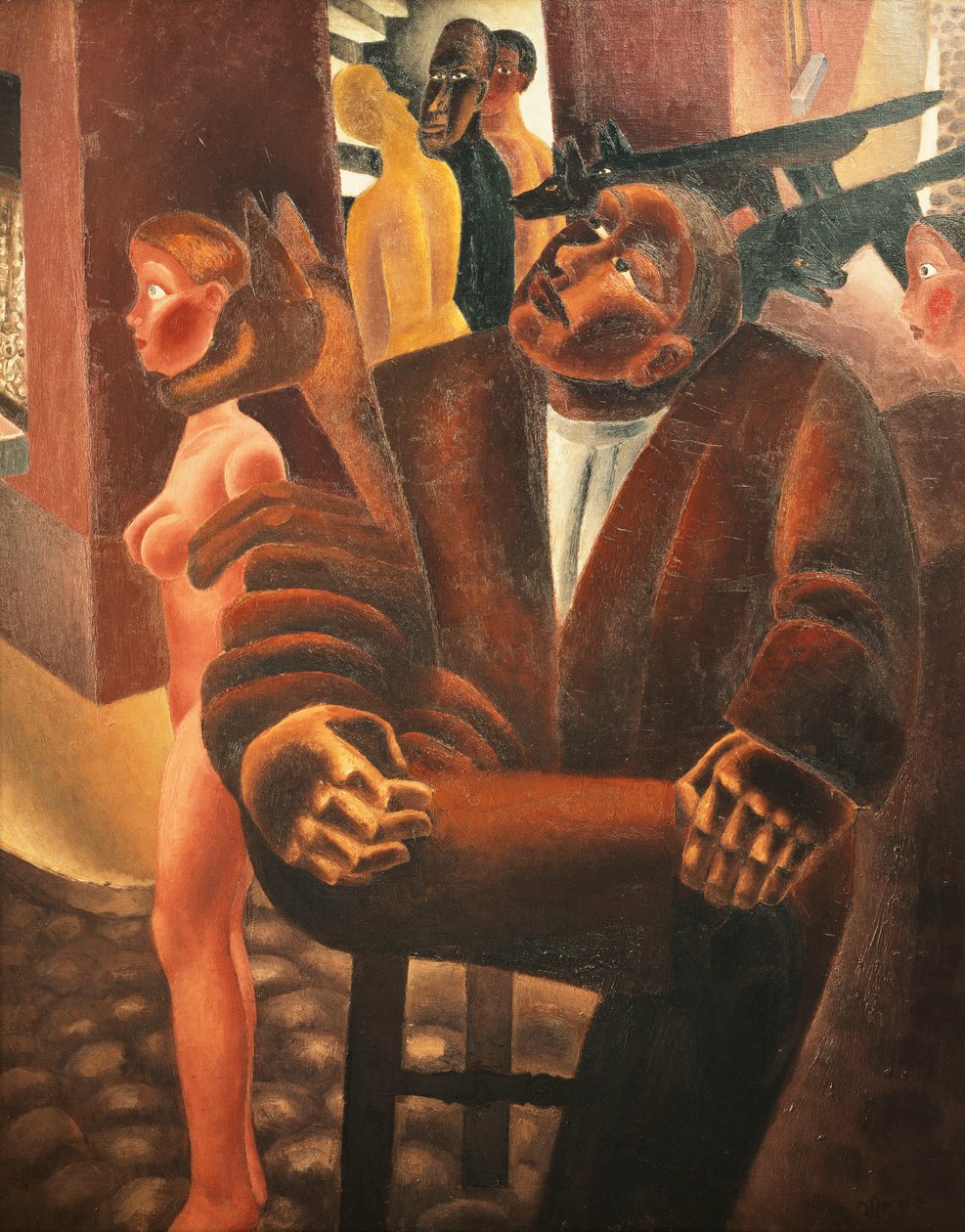 hayal kurmak; Le Reve Eveille - Rüyada Uyanışta, c.1926-27 (tuval üzerine yağlı boya) by Frits van den Berghe