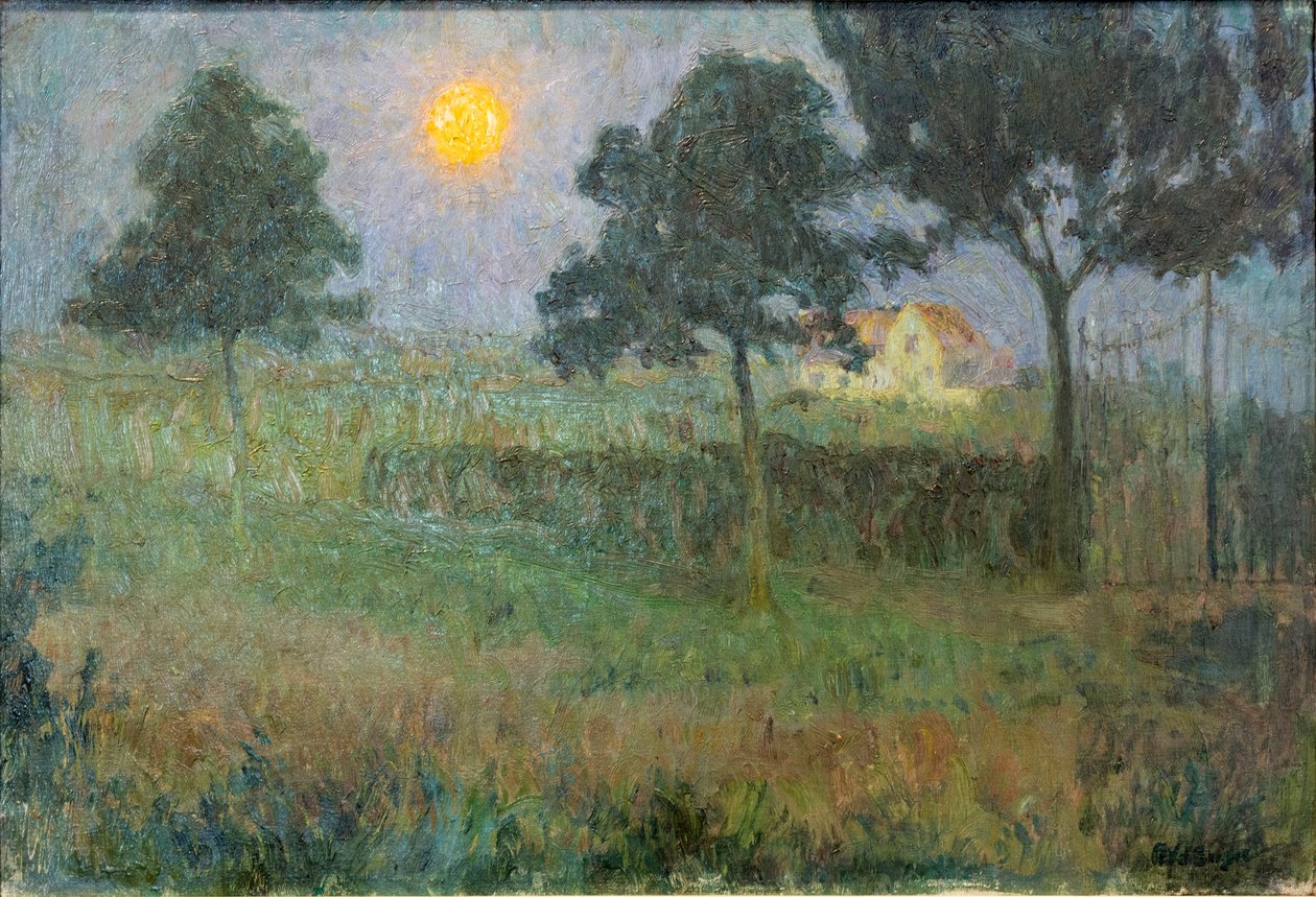 akşam karanlığında manzara by Frits van den Berghe