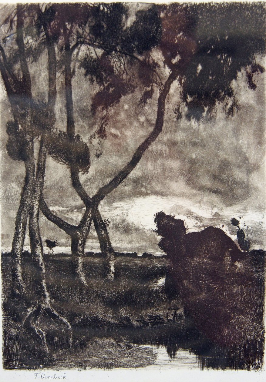 bataklıkta fırtına by Fritz Overbeck