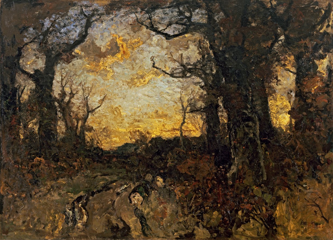 ormanda akşam by Fritz Baer