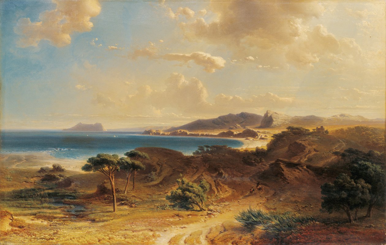 Cebelitarık Kayası Manzaralı Estepona Plajı by Fritz Bamberger