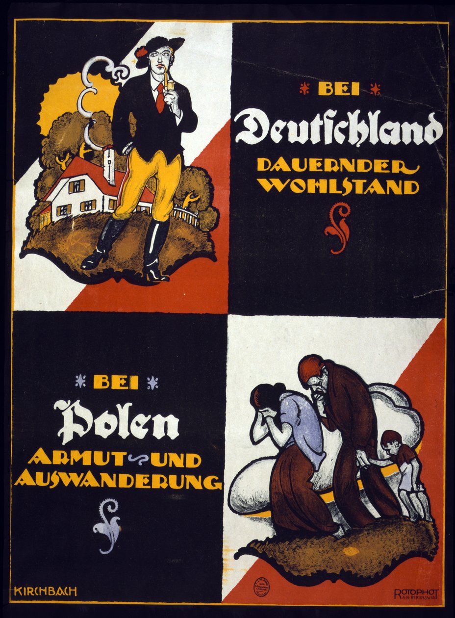 Polonya Karşıtı Alman afişi by Fritz Gottfried Kirchbach
