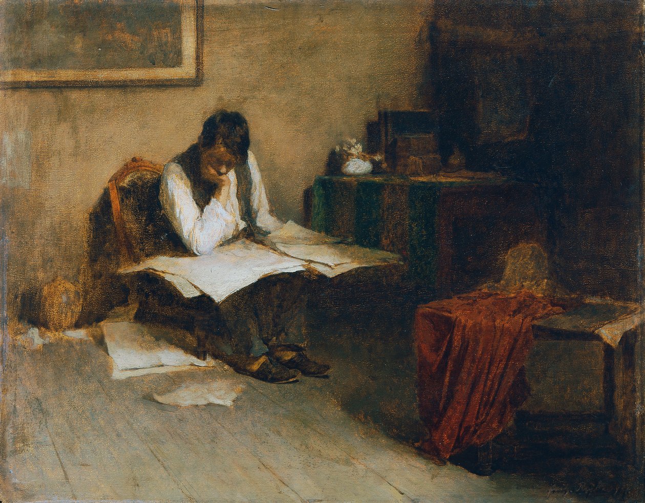 okuyan adam by Fritz Rojka