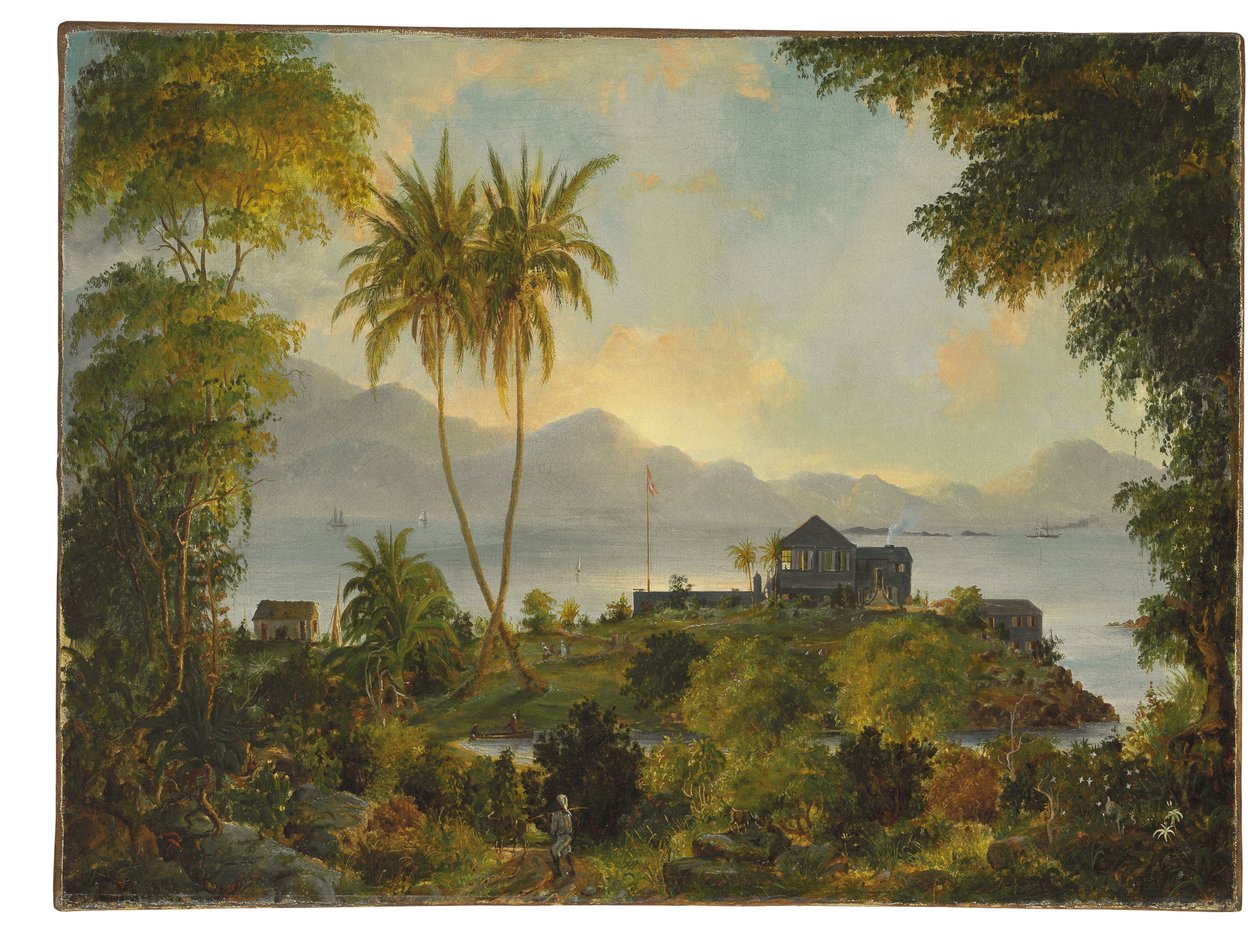 Cruz Körfezi; Cinnamon Körfezi, Danimarka Batı Hint Adaları (ABD Virjin Adaları) by Fritz Siegfried Georg Melbye