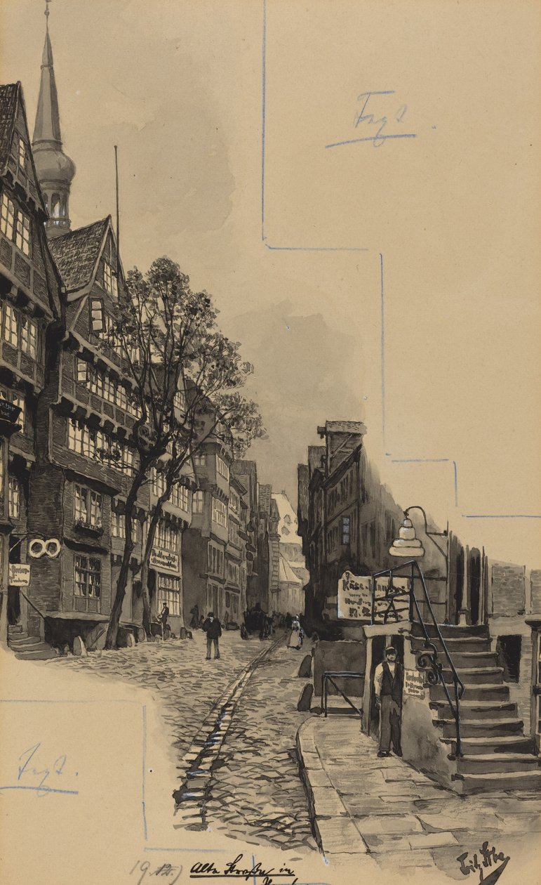 Eski sokak by Fritz Stoltenberg