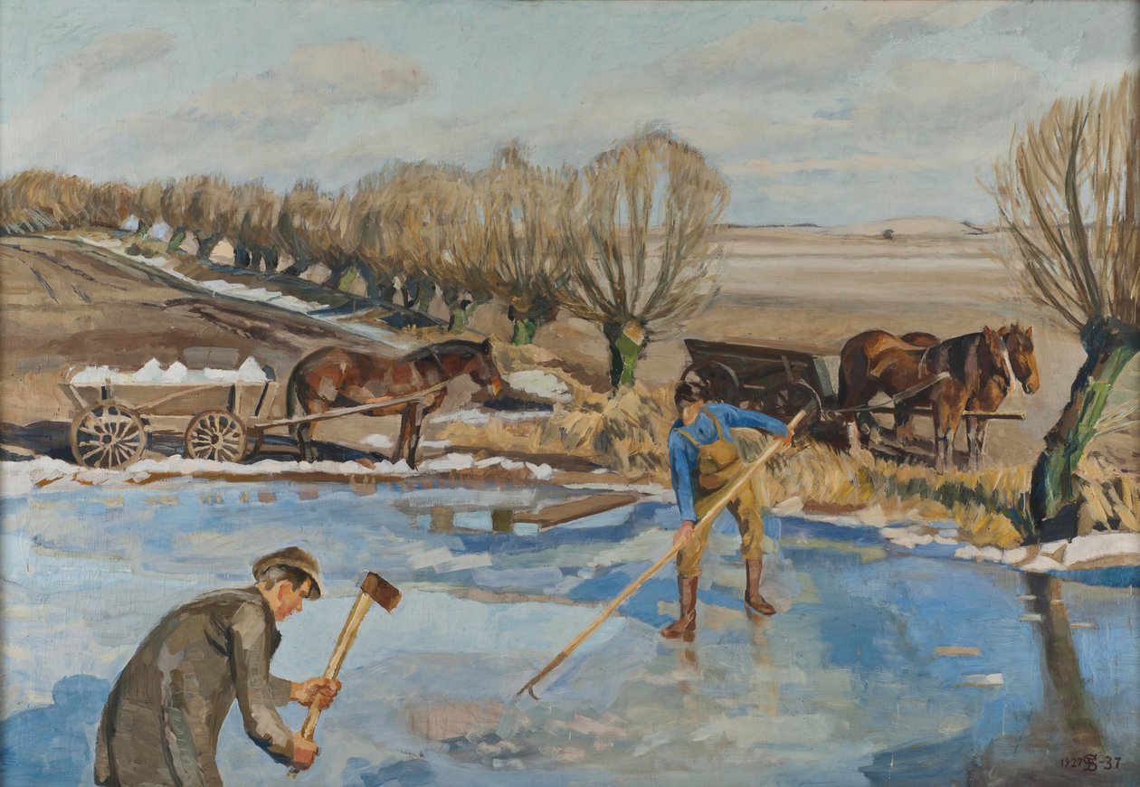 Buz getiren ırgatlar, 1927 by Fritz Syberg