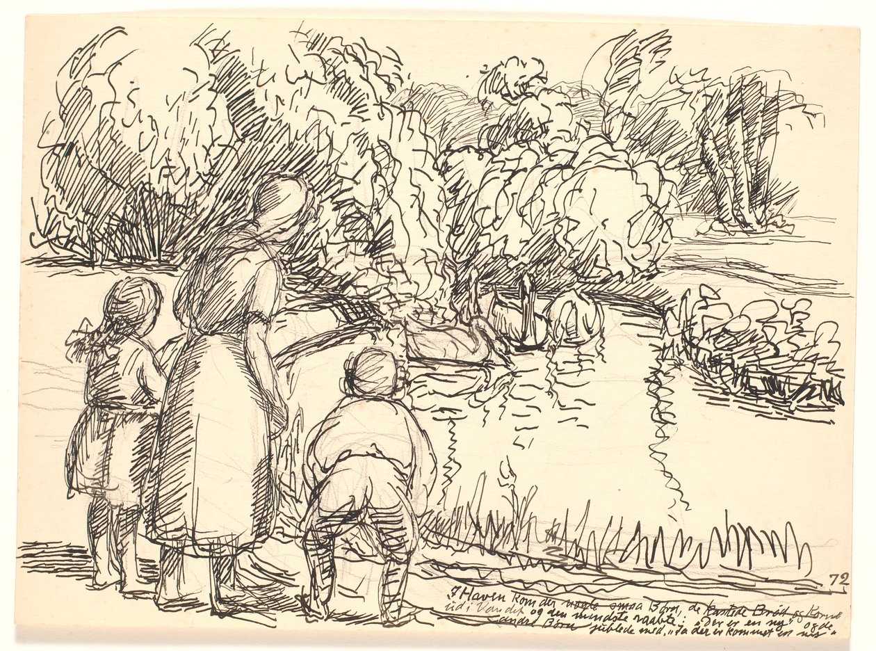 Bahçeye birkaç küçük çocuk geldi... by Fritz Syberg