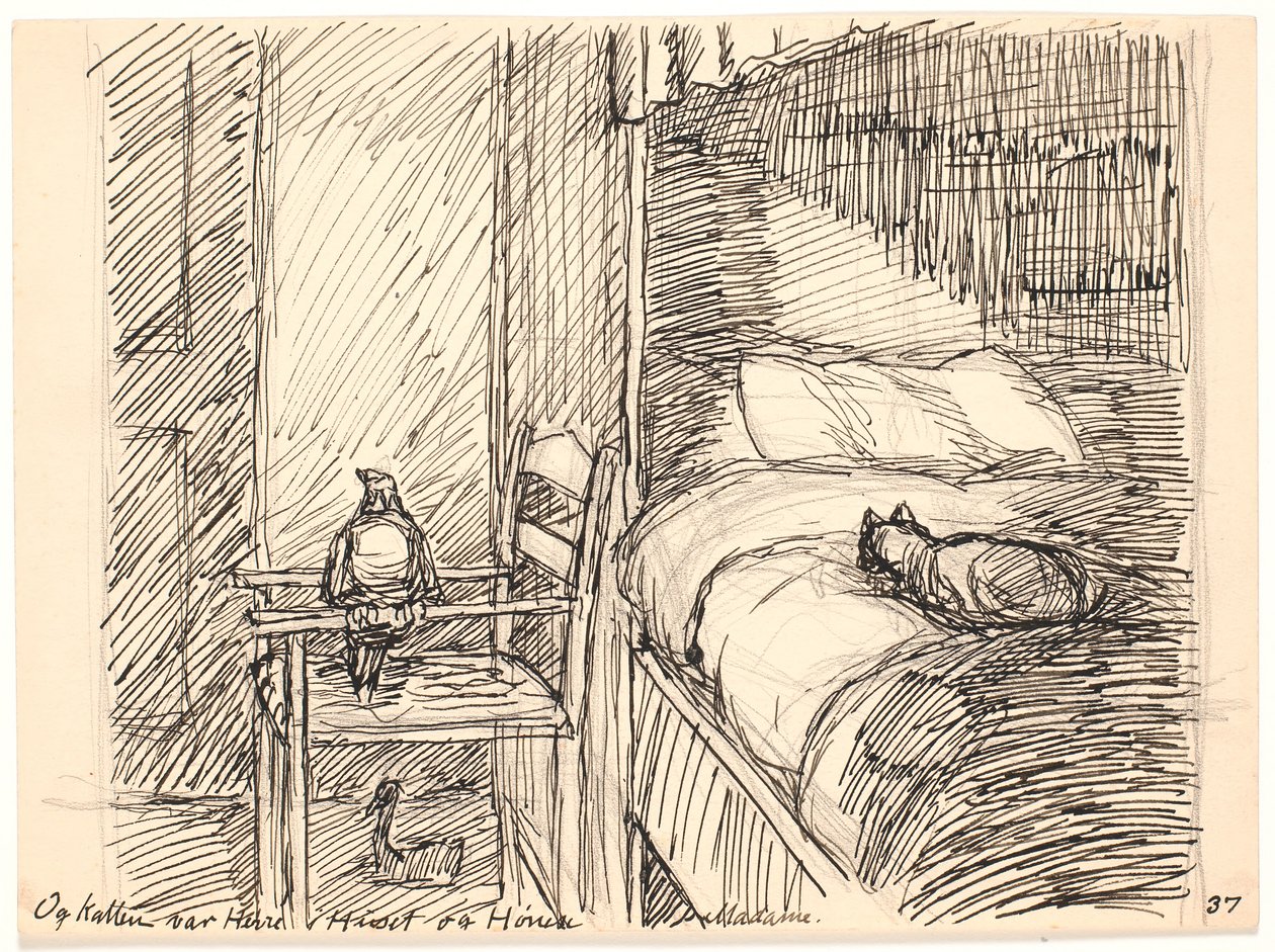 Ve kedi Evin Efendisi ve Tavuk Hanımdı by Fritz Syberg