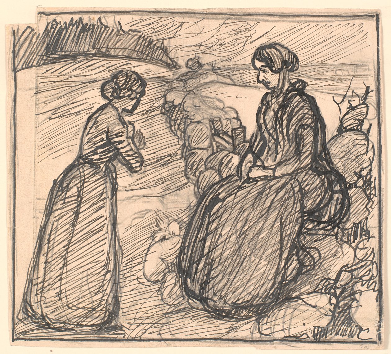 HC Andersen "Bir Annenin Hikayesi" Taslağı by Fritz Syberg