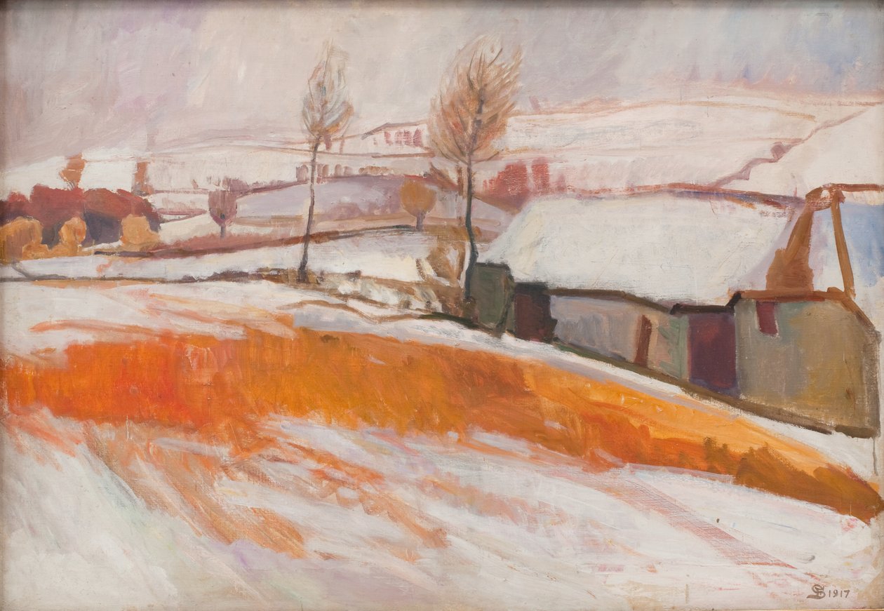 Kış Manzarası. Kærby Tepesi üzerinde. by Fritz Syberg