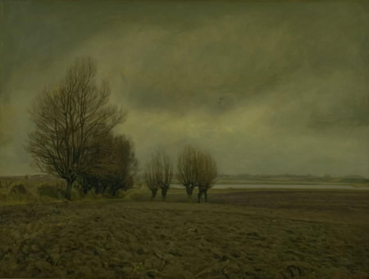 Funen üzerinde Taarby Plajı yakınında kış manzarası by Fritz Syberg
